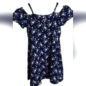 Place Cold-Shoulder Floral Dress sz 6X-7